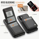 For Samsung Galaxy A56 5G JEEHOOD J06 British Style RFID MagSafe Card Bag PU Phone Case(Black) - 3