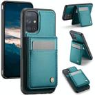 For Samsung Galaxy A51 4G JEEHOOD J06 British Style RFID MagSafe Card Bag PU Phone Case(Green) - 1