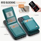 For Samsung Galaxy A51 4G JEEHOOD J06 British Style RFID MagSafe Card Bag PU Phone Case(Green) - 3