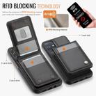 For Samsung Galaxy A51 4G JEEHOOD J06 British Style RFID MagSafe Card Bag PU Phone Case(Black) - 3