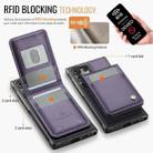 For Samsung Galaxy S23 Ultra 5G JEEHOOD J06 British Style RFID MagSafe Card Bag PU Phone Case(Purple) - 3
