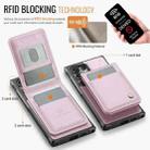 For Samsung Galaxy S25 Ultra 5G JEEHOOD J06 British Style RFID MagSafe Card Bag PU Phone Case(Pink) - 3