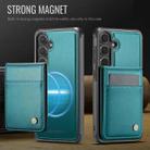 For Samsung Galaxy S25+ 5G JEEHOOD J06 British Style RFID MagSafe Card Bag PU Phone Case(Green) - 2