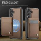 For Samsung Galaxy S24+ 5G JEEHOOD J06 British Style RFID MagSafe Card Bag PU Phone Case(Brown) - 2