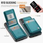 For Samsung Galaxy S25 Edge 5G JEEHOOD J06 British Style RFID MagSafe Card Bag PU Phone Case(Green) - 3