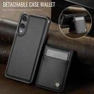 For Samsung Galaxy S25 Edge 5G JEEHOOD J06 British Style RFID MagSafe Card Bag PU Phone Case(Black) - 2