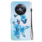 For Realme 12 5G Crystal Texture Colored Drawing Leather Phone Case(Blue Butterflies) - 3