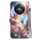 For Realme 12 5G Crystal Texture Colored Drawing Leather Phone Case(Butterfly Love Flower) - 3