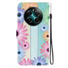 For Realme 12+ Crystal Texture Colored Drawing Leather Phone Case(Sunflowers) - 3