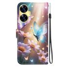 For Realme C55 / Narzo N55 Crystal Texture Colored Drawing Leather Phone Case(Butterfly Love Flower) - 3