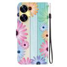 For Realme C55 / Narzo N55 Crystal Texture Colored Drawing Leather Phone Case(Sunflowers) - 3