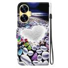 For Realme C55 / Narzo N55 Crystal Texture Colored Drawing Leather Phone Case(Heart Shaped) - 3