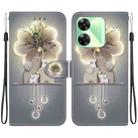 For Realme C61 / C63 / Note 60 Crystal Texture Colored Drawing Leather Phone Case(Elephants) - 1