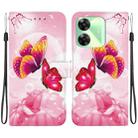 For Realme C61 / C63 / Note 60 Crystal Texture Colored Drawing Leather Phone Case(Pink Butterflies) - 1