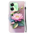 For Realme C61 / C63 / Note 60 Crystal Texture Colored Drawing Leather Phone Case(Lotus) - 3