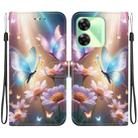 For Realme C61 / C63 / Note 60 Crystal Texture Colored Drawing Leather Phone Case(Butterfly Love Flower) - 1