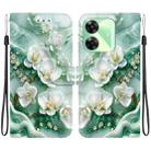 For Realme C61 / C63 / Note 60 Crystal Texture Colored Drawing Leather Phone Case(Jade Flowers) - 1