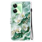 For Realme C61 / C63 / Note 60 Crystal Texture Colored Drawing Leather Phone Case(Jade Flowers) - 3