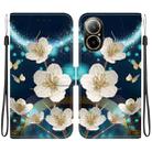 For Realme C67 4G Global Crystal Texture Colored Drawing Leather Phone Case(Magnolia) - 1