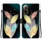 For Realme C67 4G Global Crystal Texture Colored Drawing Leather Phone Case(Colored Leaves) - 1