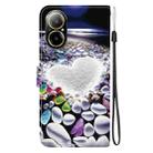 For Realme C67 4G Global Crystal Texture Colored Drawing Leather Phone Case(Heart Shaped) - 3