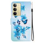 For Realme C75 Crystal Texture Colored Drawing Leather Phone Case(Blue Butterflies) - 3