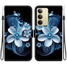 For Realme C75 Crystal Texture Colored Drawing Leather Phone Case(Black Orchid) - 1