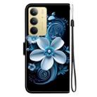 For Realme C75 Crystal Texture Colored Drawing Leather Phone Case(Black Orchid) - 3