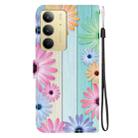 For Realme C75 Crystal Texture Colored Drawing Leather Phone Case(Sunflowers) - 3