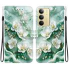 For Realme C75 Crystal Texture Colored Drawing Leather Phone Case(Jade Flowers) - 1