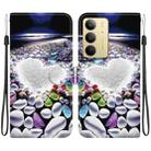 For Realme C75 Crystal Texture Colored Drawing Leather Phone Case(Heart Shaped) - 1