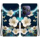 For Realme GT Neo6 SE / GT 6T Crystal Texture Colored Drawing Leather Phone Case(Magnolia) - 1