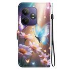 For Realme GT Neo6 SE / GT 6T Crystal Texture Colored Drawing Leather Phone Case(Butterfly Love Flower) - 3