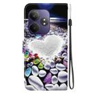 For Realme GT Neo6 SE / GT 6T Crystal Texture Colored Drawing Leather Phone Case(Heart Shaped) - 3