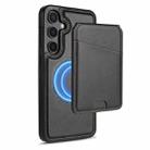 For Samsung Galaxy A16 4G / 5G Skin Feel Detachable Card Bag Magsafe Phone Case(Black) - 1