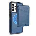 For Samsung Galaxy A53 5G Skin Feel Detachable Card Bag Magsafe Phone Case(Blue) - 1