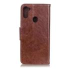 For Samsung Galaxy A11 Nappa Texture Horizontal Flip Leather Case with Holder & Card Slots & Wallet(Brown) - 3