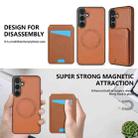 For Samsung Galaxy S25+ 5G Skin Feel Detachable Card Bag Magsafe Phone Case(Brown) - 3