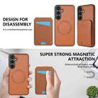 For Samsung Galaxy S24 5G Skin Feel Detachable Card Bag Magsafe Phone Case(Brown) - 3