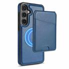 For Samsung Galaxy S24 FE 5G Skin Feel Detachable Card Bag Magsafe Phone Case(Blue) - 1
