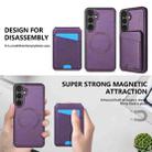 For Samsung Galaxy S24 FE 5G Skin Feel Detachable Card Bag Magsafe Phone Case(Purple) - 3