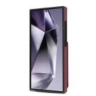 For Samsung Galaxy S23 Ultra 5G Skin Feel Detachable Card Bag Magsafe Phone Case(Wine Red) - 3