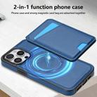 For iPhone 16 Pro Skin Feel Detachable Card Bag Magsafe Phone Case(Blue) - 2