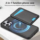 For iPhone 11 Pro Max Skin Feel Detachable Card Bag Magsafe Phone Case(Black) - 2