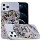 For iPhone 12 Pro Max Painted Pattern TPU Protective Case(Leopard Head) - 1