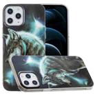 For iPhone 12 Pro Max Painted Pattern TPU Protective Case(Night Sky Wolf) - 1