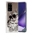 For Samsung Galaxy Note20 Ultra Painted Pattern TPU Protective Case(Glasses Cat) - 2