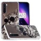 For OnePlus Nord Painted Pattern TPU Protective Case(Glasses Cat) - 1
