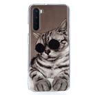 For OnePlus Nord Painted Pattern TPU Protective Case(Glasses Cat) - 2