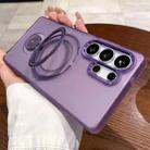 For Samsung Galaxy S24 Ultra 5G Rotation Holder MagSafe Phone Case(Purple) - 1